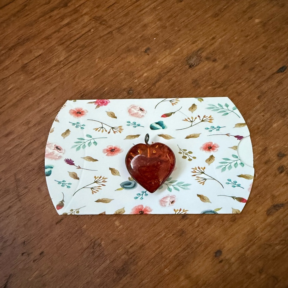 Amber Heart Pendant